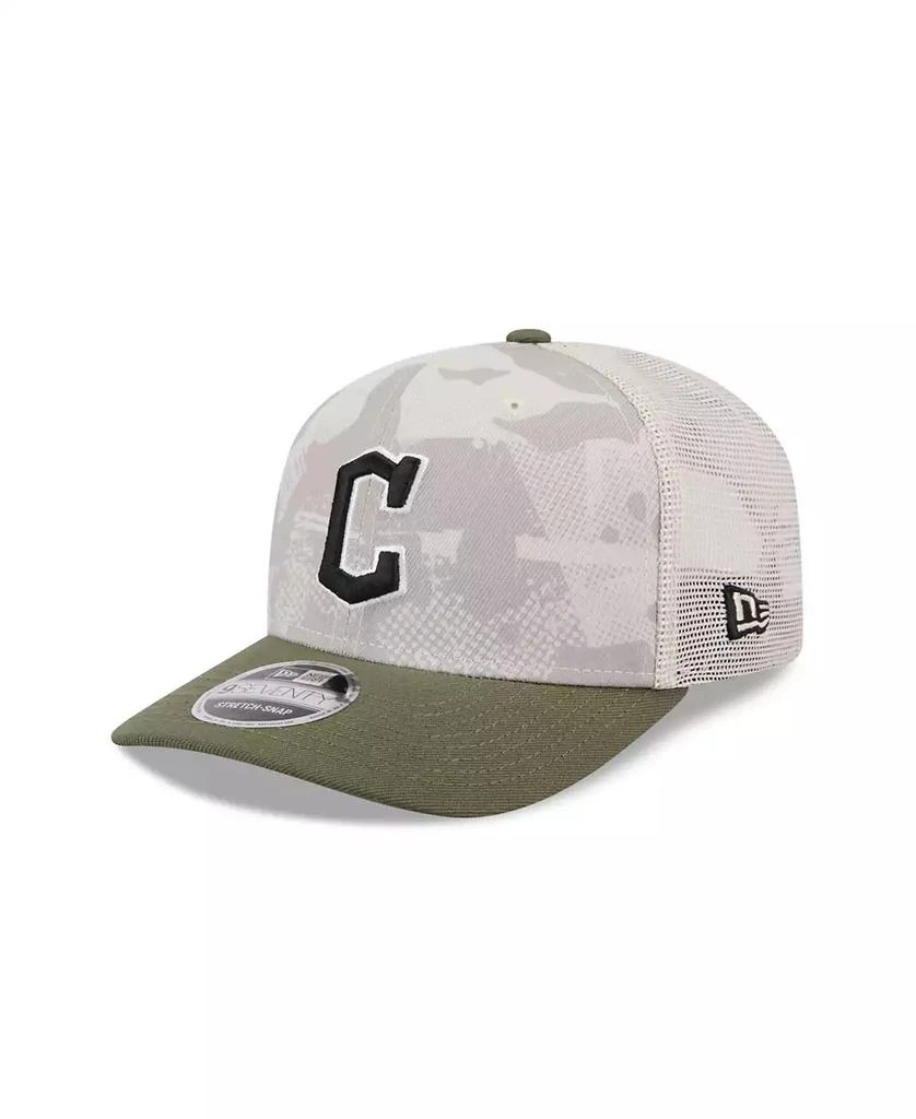 New Era Men's Light Beige/Olive Cleveland Guardians 2025 Armed Forces Day 9SEVENTY Adjustable Hat 1