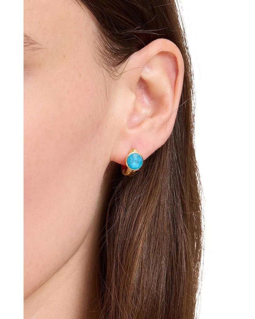 Keep Sparkling Round Stone Huggie Hoop Earrings – On Sale Now with