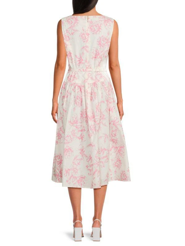Karl Lagerfeld Paris Cotton-Blend Floral Midi-Dress 2