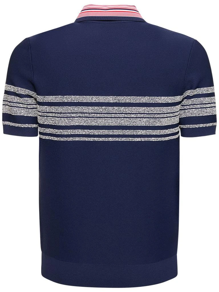 WALES BONNER Striped Tech Blend Polo 4