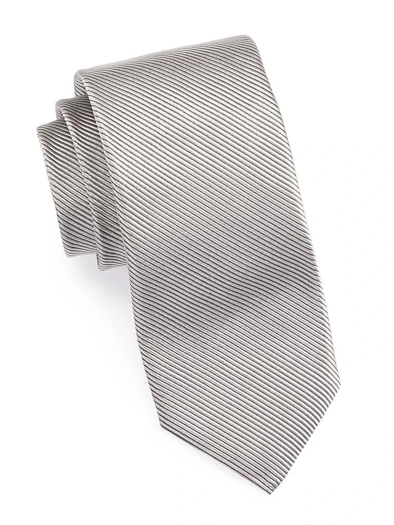 Paul Stuart Ribbed Silk-Blend Tie 1