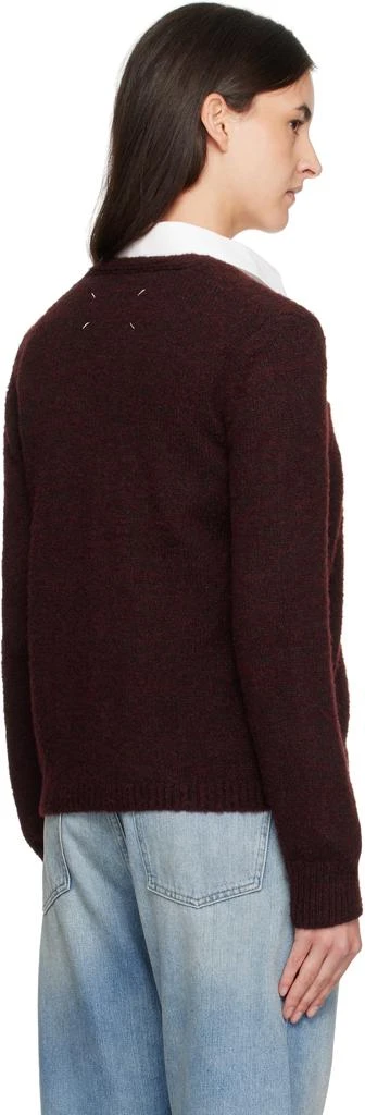 MAISON MARGIELA Burgundy Wool Cardigan 3