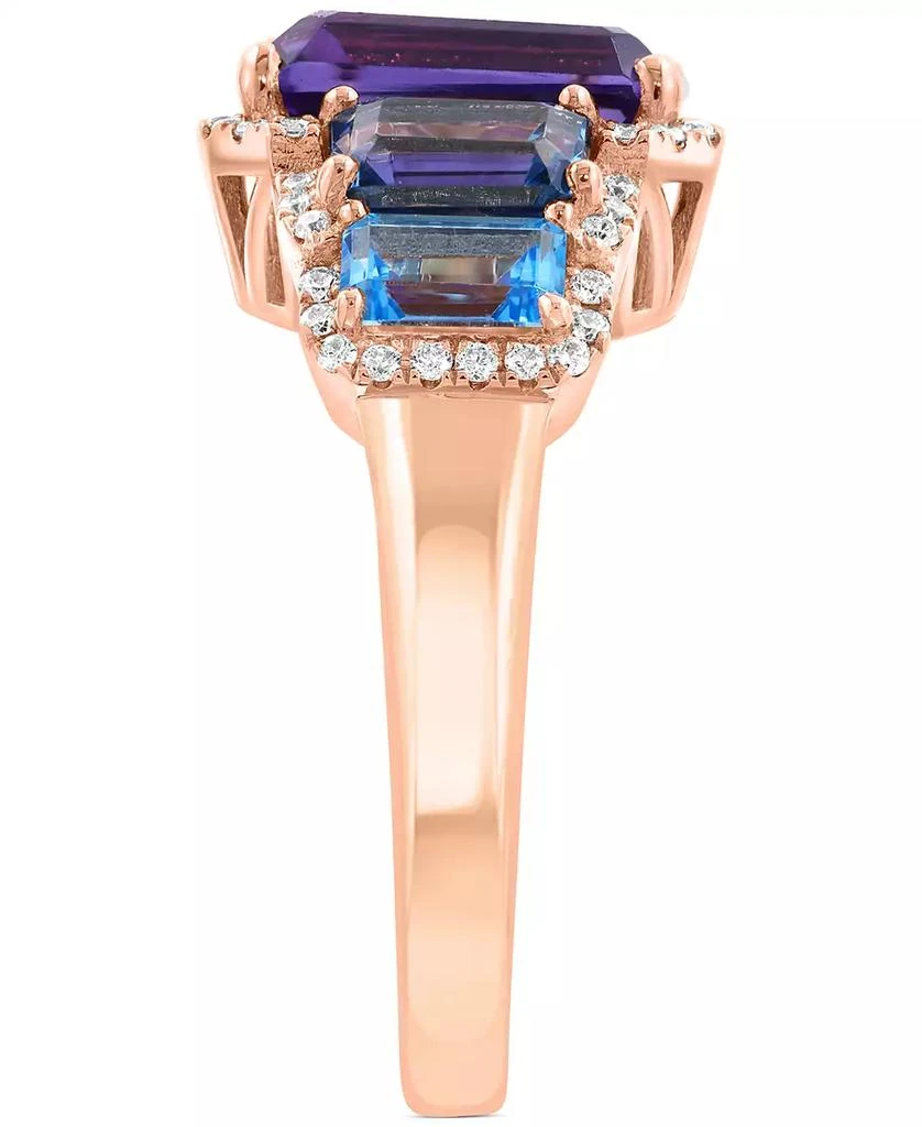 Effy EFFY® Multi-Gemstone (5 ct. t.w.) 
Diamond (1/5 ct. t.w.) Statement Ring in 14k Rose Gold 3