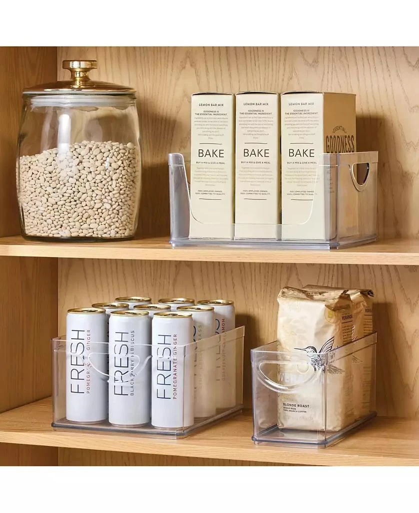 iDesign Set of 4 Stackable Pantry Storage Bin with Handles 5