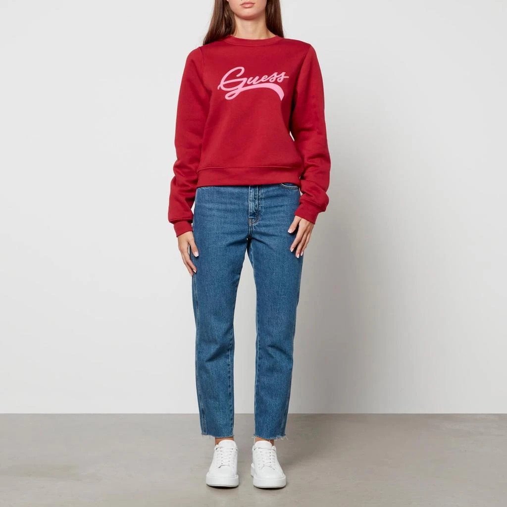 GUESS Guess Logo-Appliquéd Fleece-Back Cotton-Blend Jersey Sweatshirt 3
