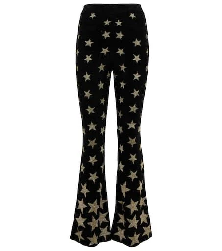 Paco Rabanne Star high-rise flared jersey pants 1