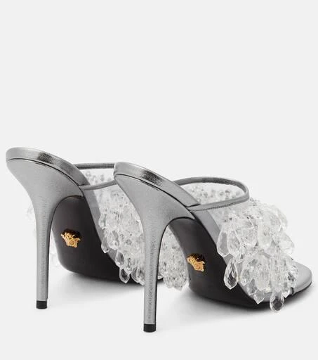 Versace Embellished PVC mules 3