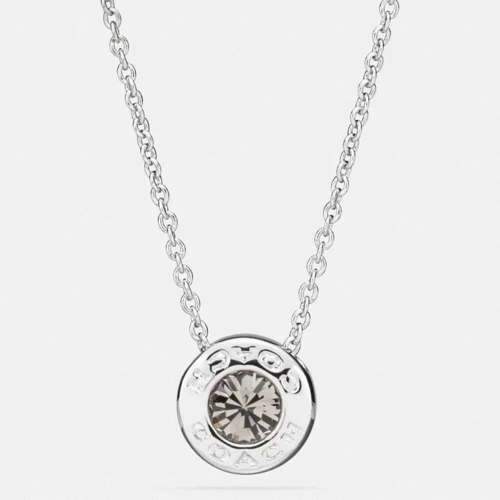 Coach Open Circle Stone Stud Earrings 1