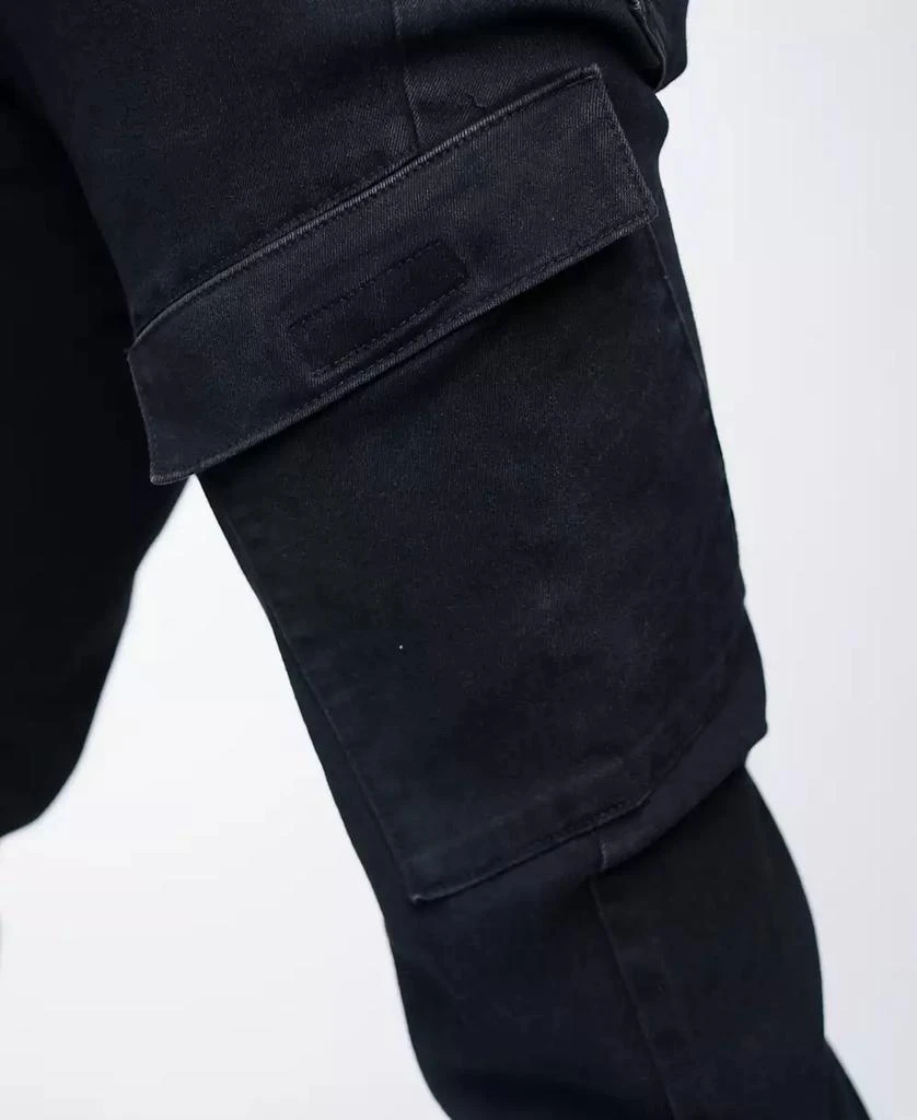 Lazer Men's Skinny Fit Cargo Moto Stretch Jeans 5