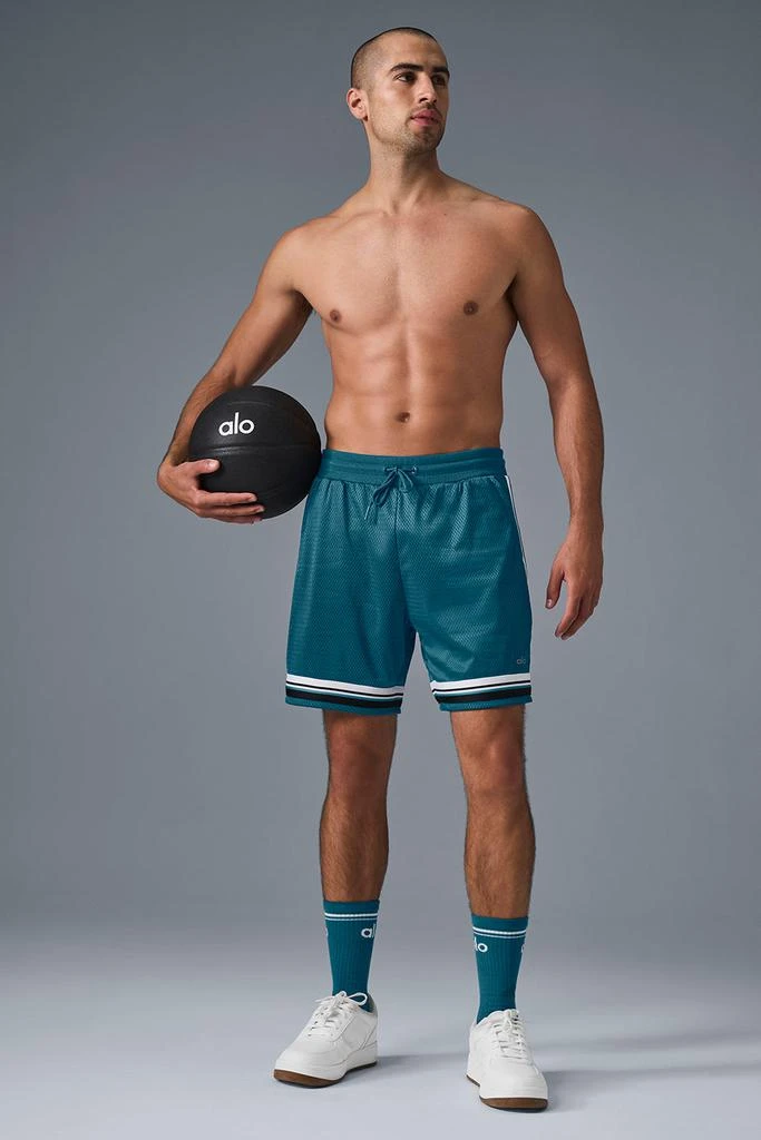 Alo 7" Key Mesh Basketball Short - Oceanic Teal 5