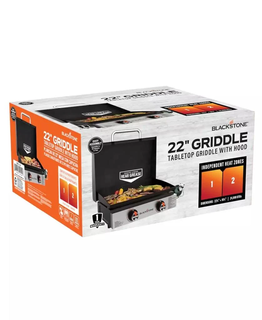 Blackstone Original 22" Stainless Front Panel Tabletop Griddle 2205 2