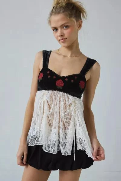 Kimchi Blue Kimchi Blue Rose Garden Embroidered Babydoll Tank Top 1