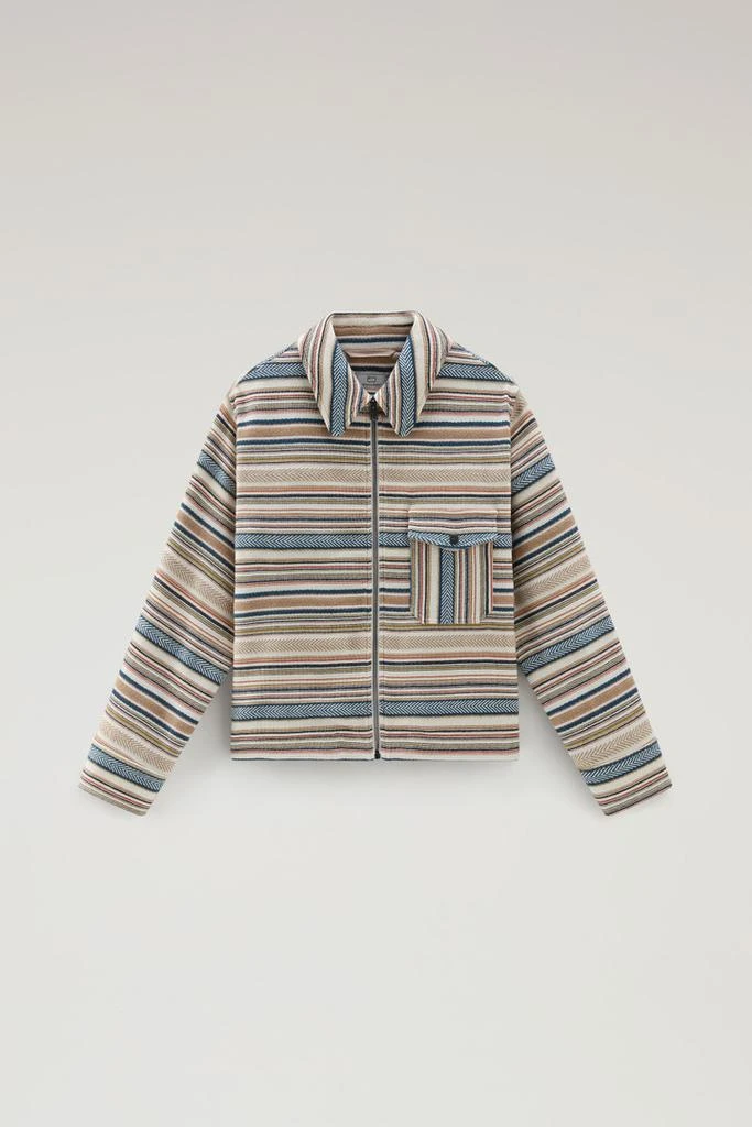 Woolrich Gentry Overshirt in Manteco Recycled Cotton Blend - Women - Multicolor 1