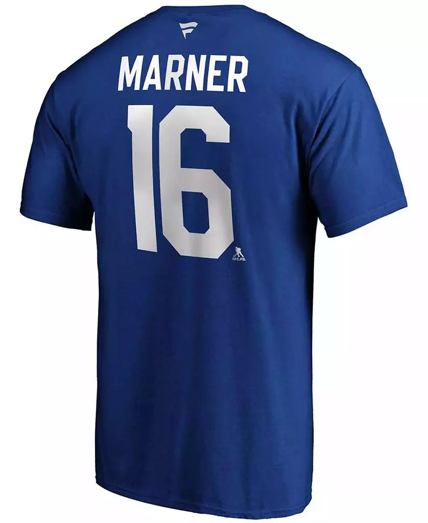 Fanatics Men's Mitchell Marner Blue Toronto Maple Leafs Team Authentic Stack Name and Number T-shirt 3