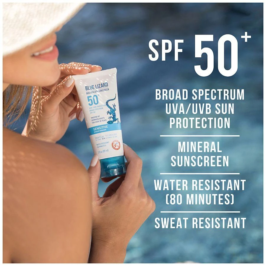 Blue Lizard Sensitive Sunscreen Tube - SPF 50 4