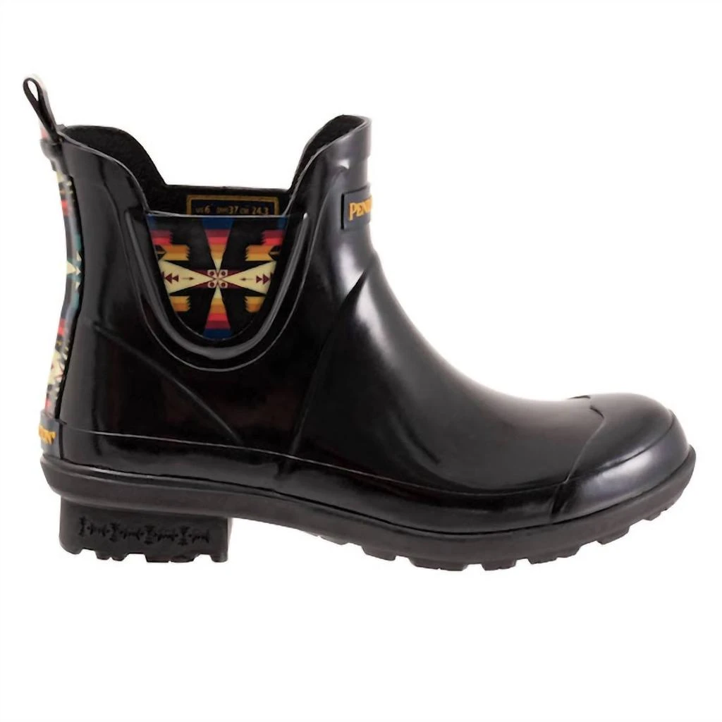 Pendleton Women's Tucson Gloss Rain Boot In Black 1