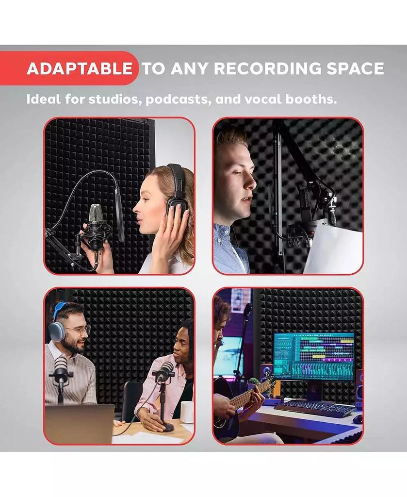 Pyle – Acoustic Isolation Absorber Shield with Adjustable Stand 5