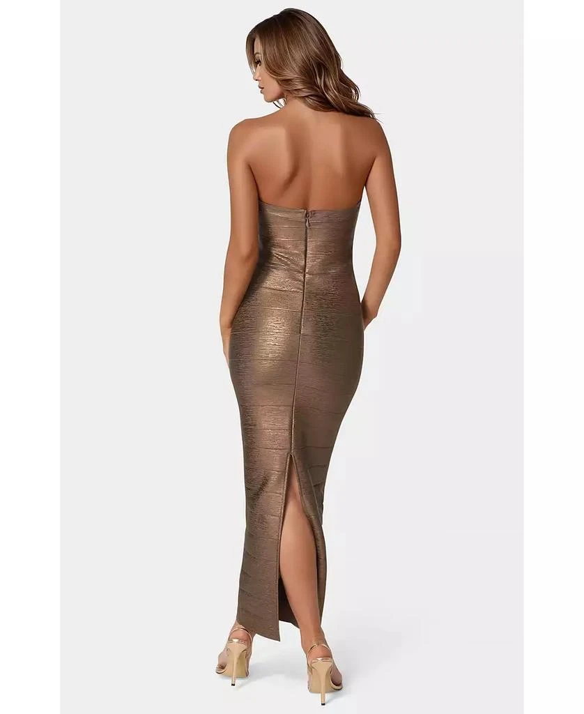 bebe backless dress Dusty Pink Formal Dresses Backless Bead Prom Dress main image 1