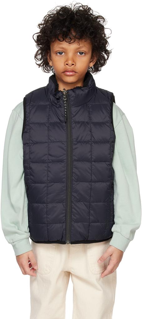 Taion Kids Black Quilted Reversible Vest