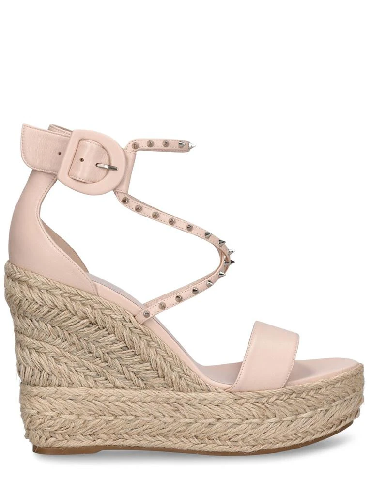 Christian Louboutin 120mm Chocazeppa Leather & Raffia Wedges 1