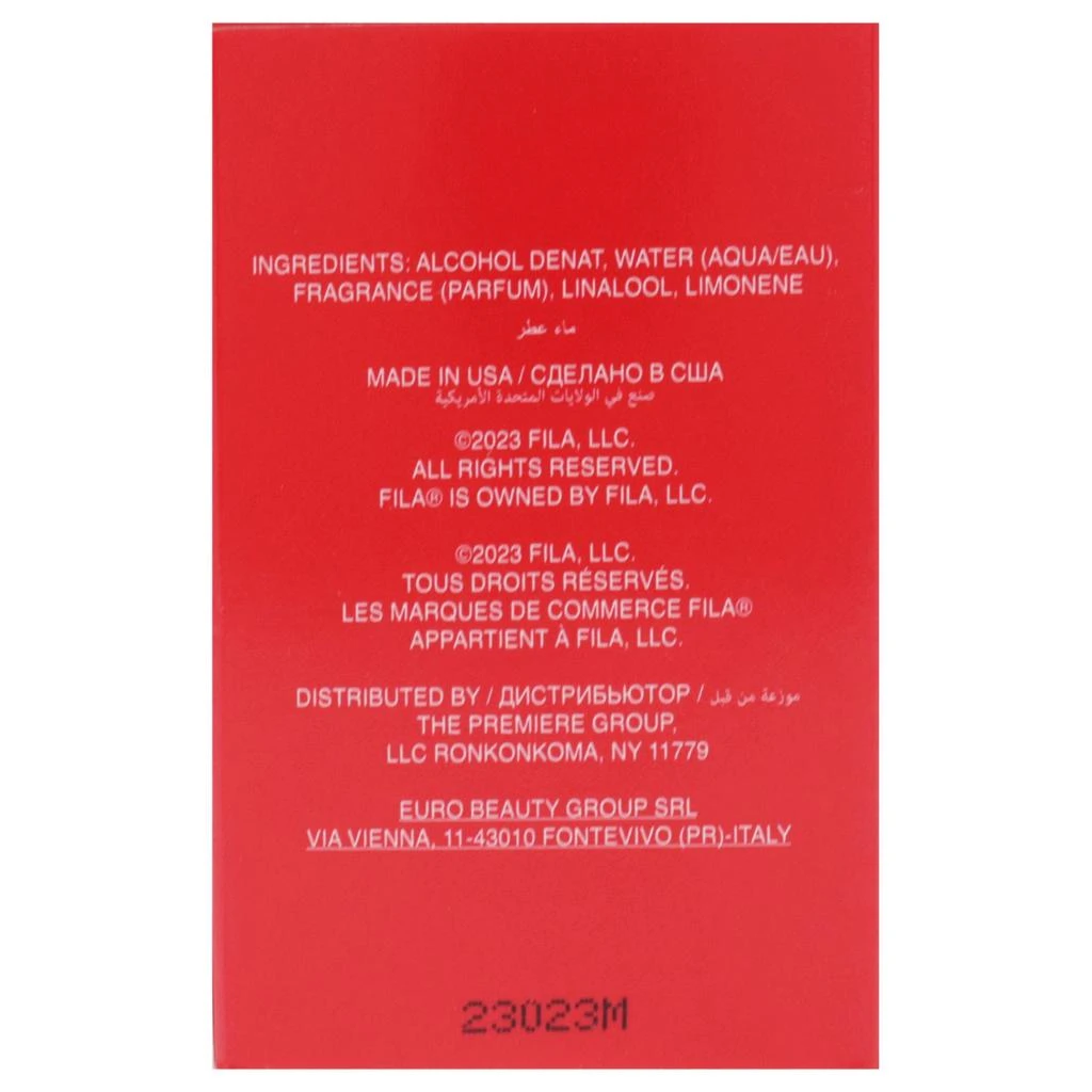Fila Red by  for Men - 7.5 ml EDT Spray (Mini) 5