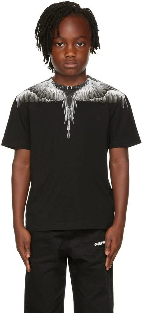 Marcelo Burlon Kids Black Icon Wings T-Shirt 1