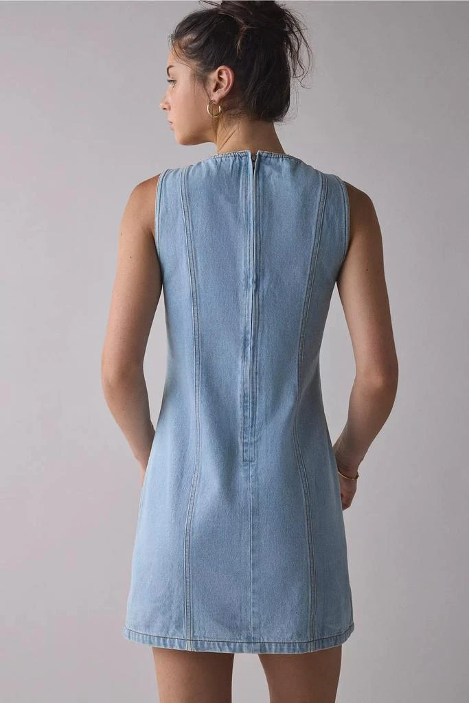 white christmas dresses Urban Outfitters Medium Wash Denim Button Front Midi Dress (S) – The  Thrifty Hippy main image 1