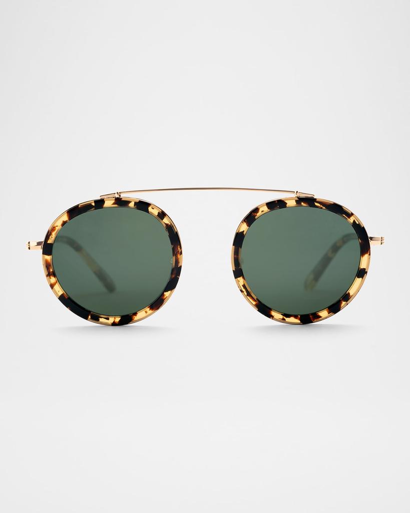 Krewe Conti Acetate & Stainless Steel Round Sunglasses