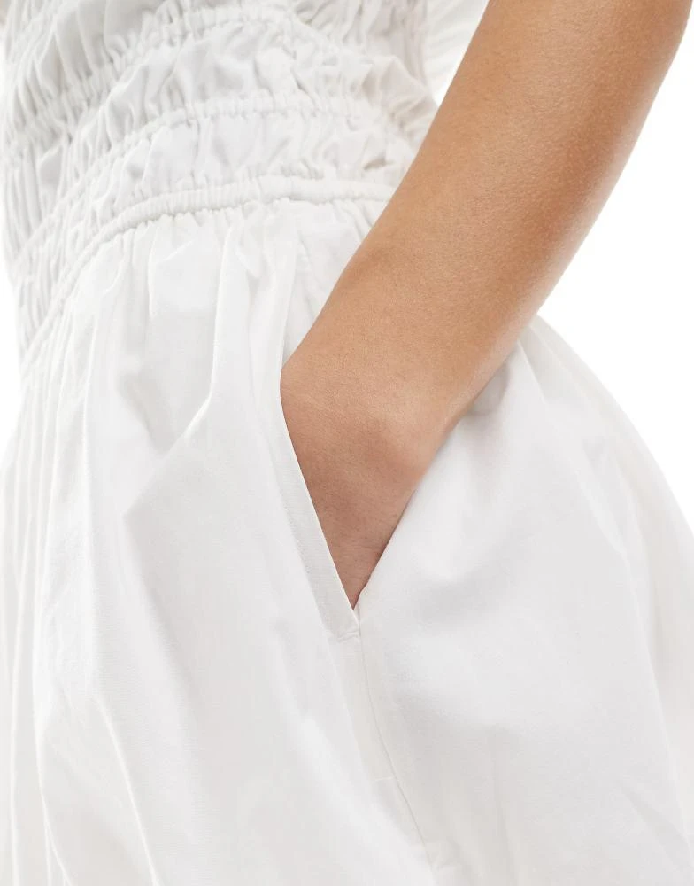 HOLLISTER Hollister strapless puffball mini dress in white 3