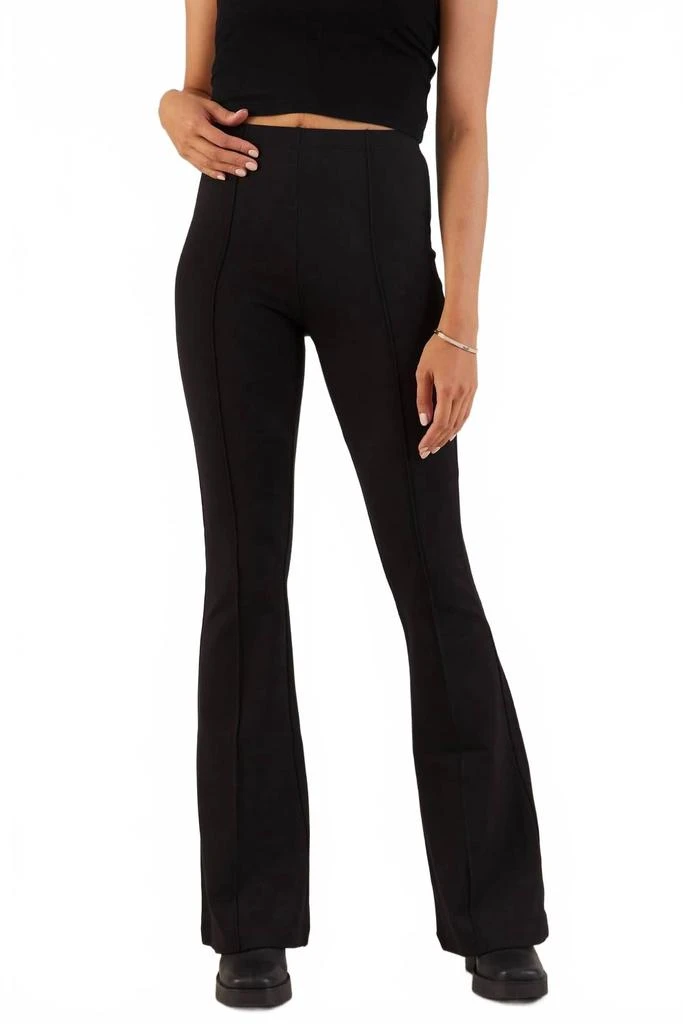 Sablyn Bailey Pin Tuck Flair Leggings In Black