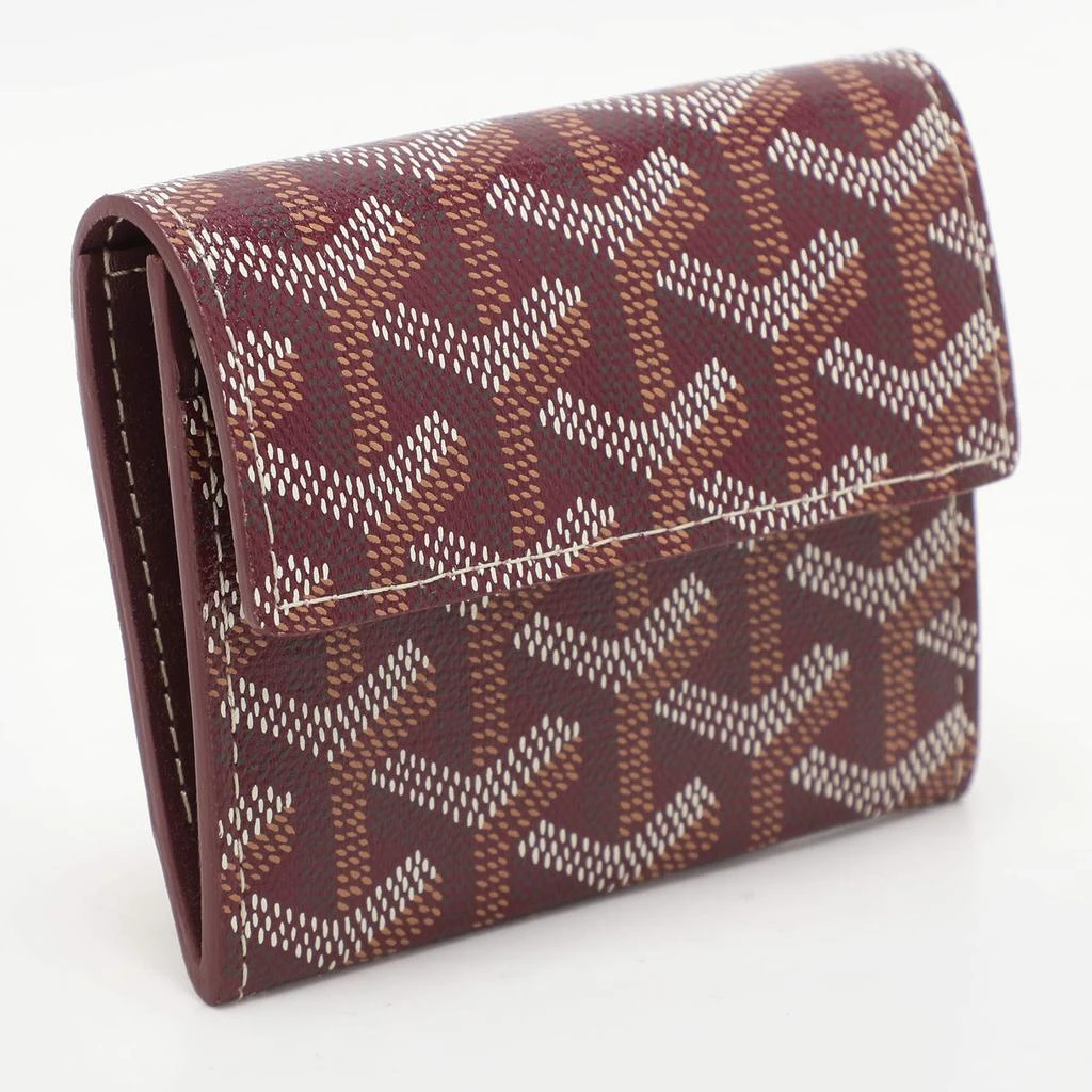 Goyard Goyard Burgundy Goyardine Coated Canvas Marigny Wallet 5