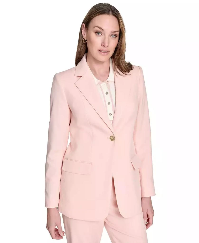 Tommy Hilfiger Women's Notched Collar One-Button Blazer 1