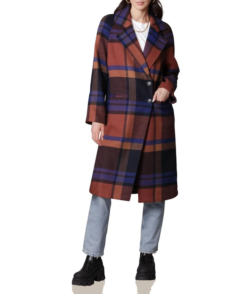 Avec Les Filles Double-Face Plaid Raglan Coat 4