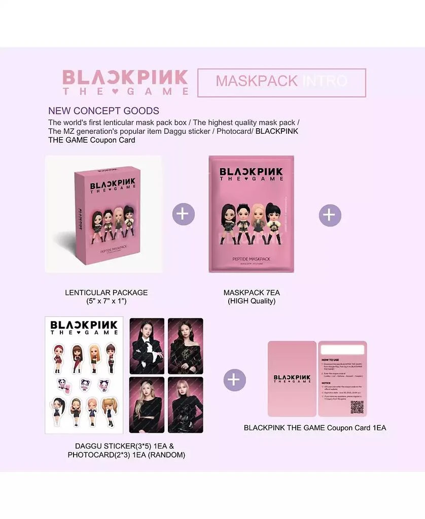 SIIA Cosmetics "BLACKPINK THE GAME" MASKPACK SET - JISOO (CICA) 2