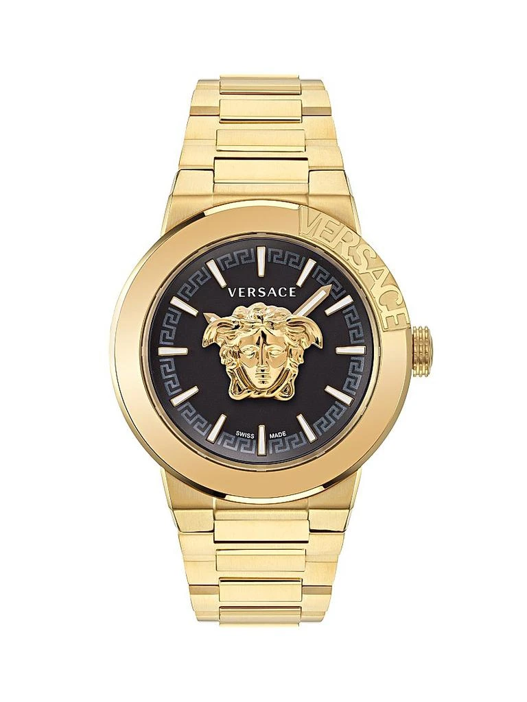 Versace Medusa Infinite IP Yellow Gold Bracelet Watch/45MM Men's