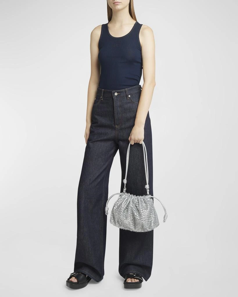 Loewe Flamenco Fringe Metallic Shoulder Bag 2