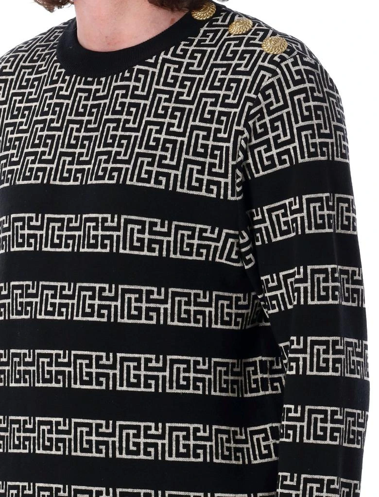 Balmain Balmain Striped PB Labyrinth Jumper 3