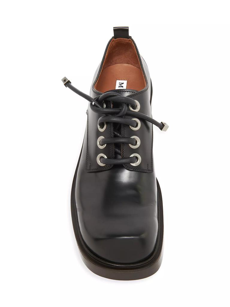 ドレスシューズ・革靴・ビジネスシューズ Alexander Mcqueen Black leather lace-up shoes Alexander McQueen Alexander McQueen Round-Toe Lace-Up