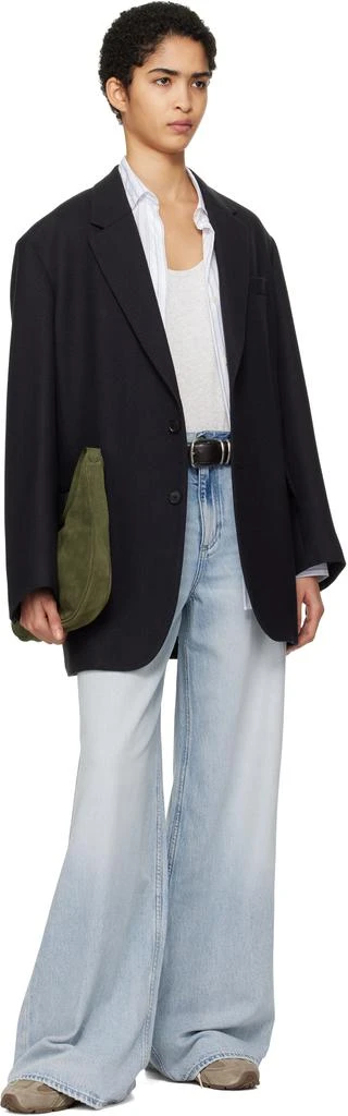 Rag & Bone Blue 'The Sofie' High-Rise Ultra Wide Jeans 4
