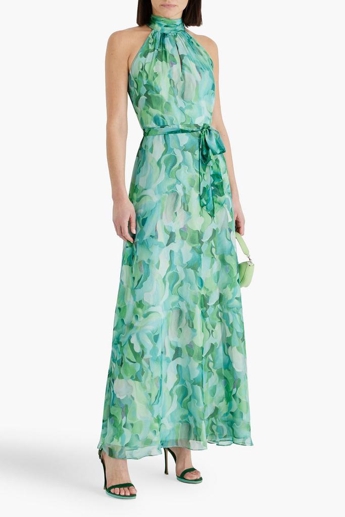 MIKAEL AGHAL Printed chiffon maxi dress