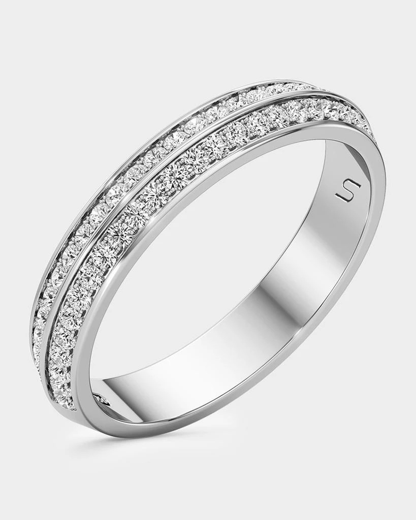 Unsaid Phoenix Lab-Grown Diamond Pave Band in 18K White Gold, Size 8 3