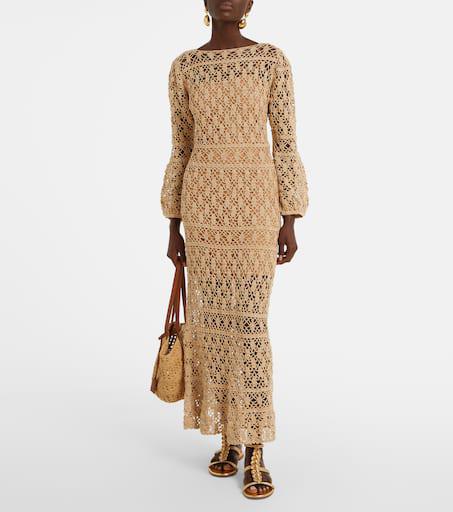 ANNA KOSTUROVA Bianca cotton crochet maxi dress