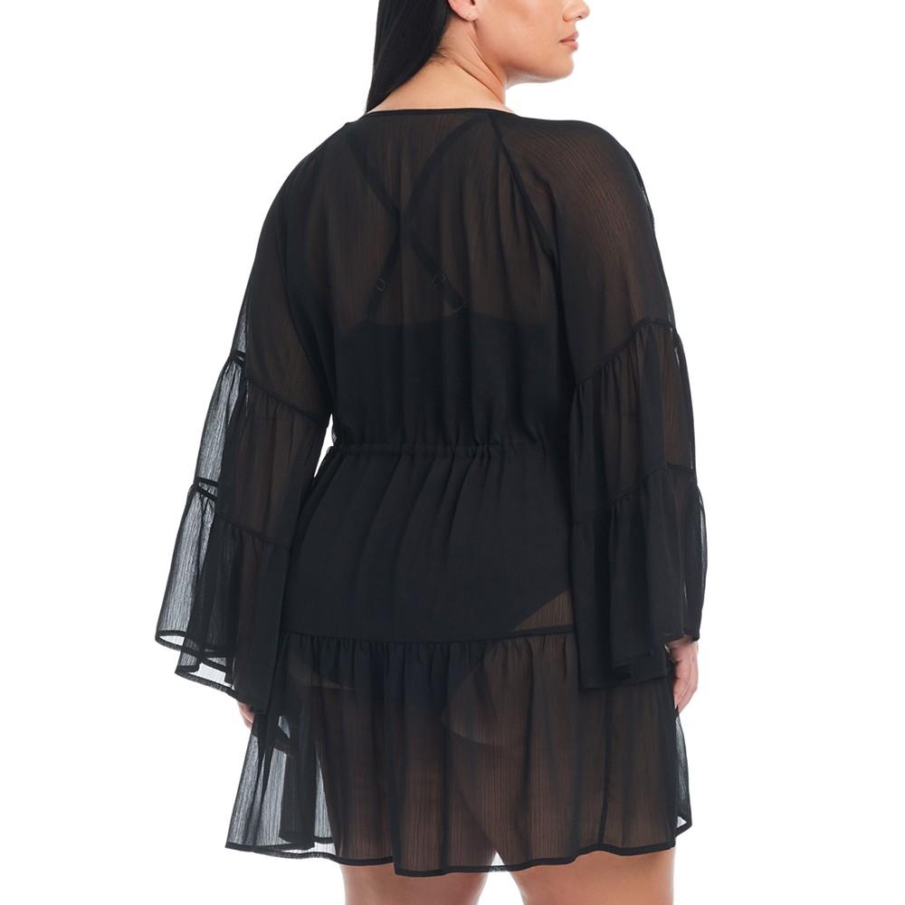 Bleu by Rod Beattie Plus Size Sheer Caftan Cover-Up