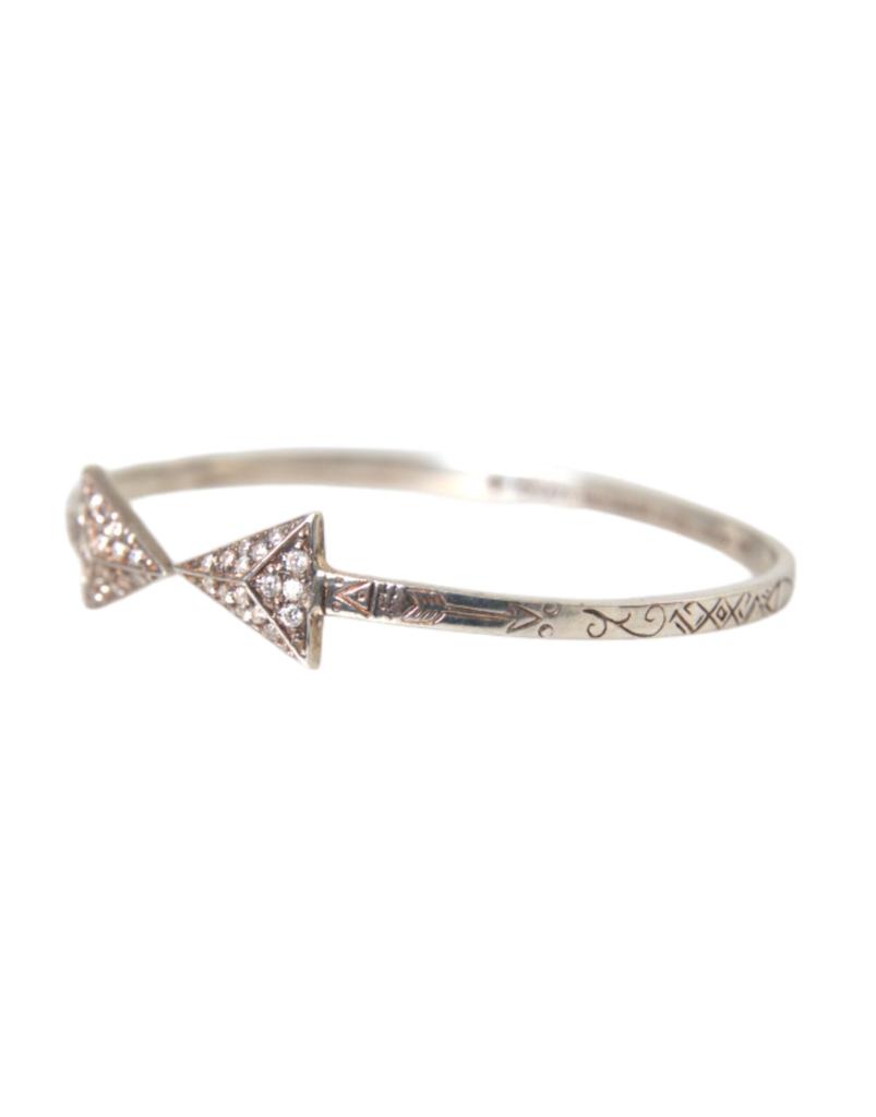 Nialaya Arrow Crystal 925  Bangle Bracelet Women's Women