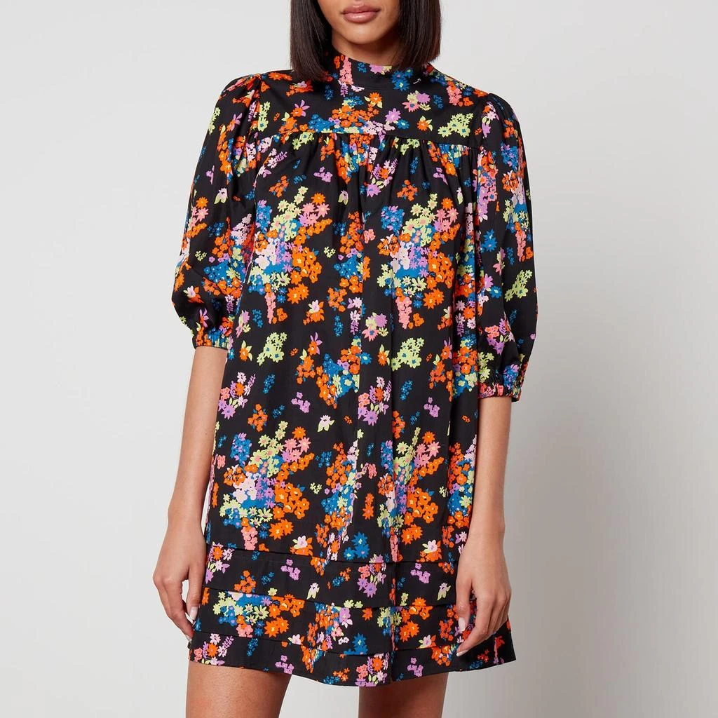 Aligne Aligne Glossy Floral-Print Cotton Mini Dress 1