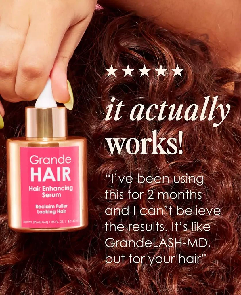 Grande Cosmetics GrandeHAIR Full Boost Hair Enhancing Serum, 1.35 oz. 12