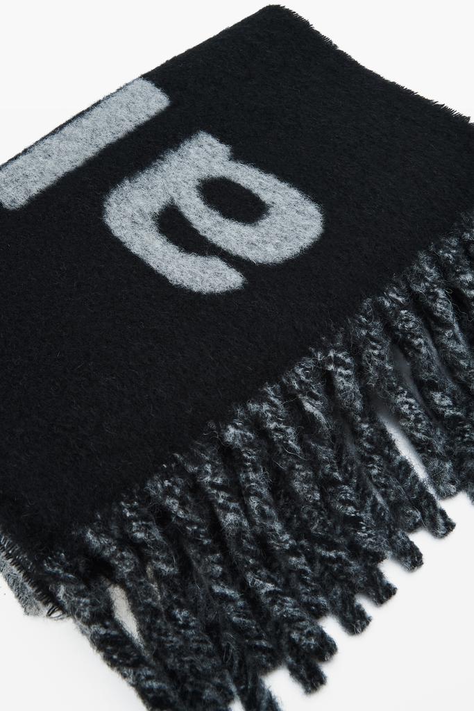 Alexander Wang Jacquard Logo Scarf in Alpaca-Wool Blend