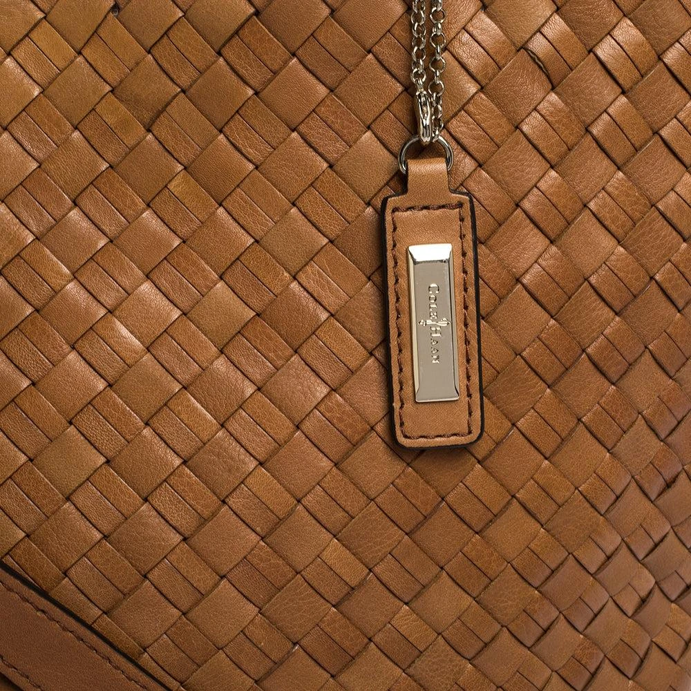 Cole Haan Brown Woven Leather Tote 4