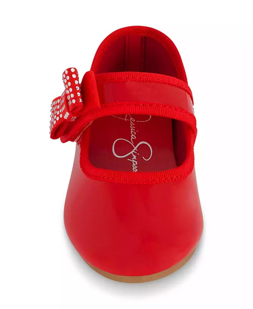 Jessica Simpson Toddler Girls Amy Crystal Bow Ballet Flat 10