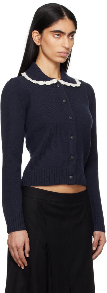 Sandy Liang Navy Roche Cardigan